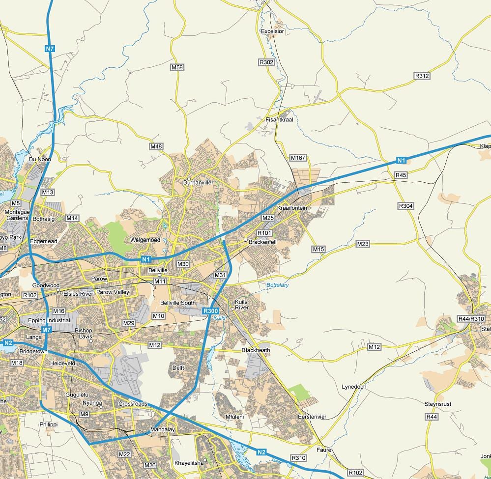 kaart van brackenfell Kaapstad