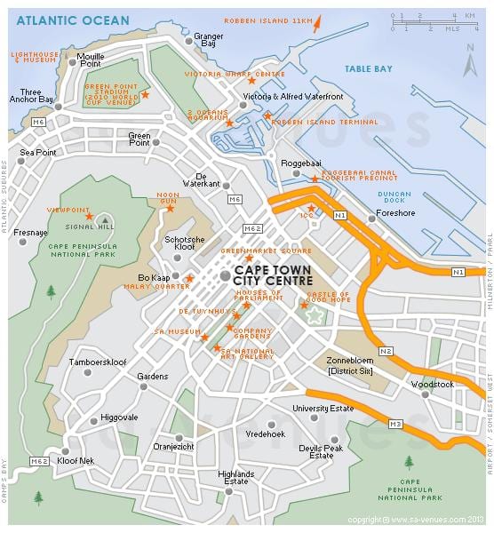 kaart van century city Kaapstad
