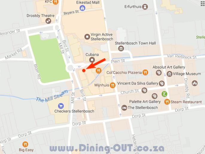 kaart van dorpstraat Kaapstad