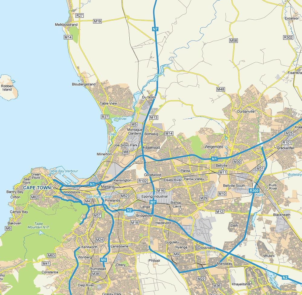 kaart van edgemead Kaapstad