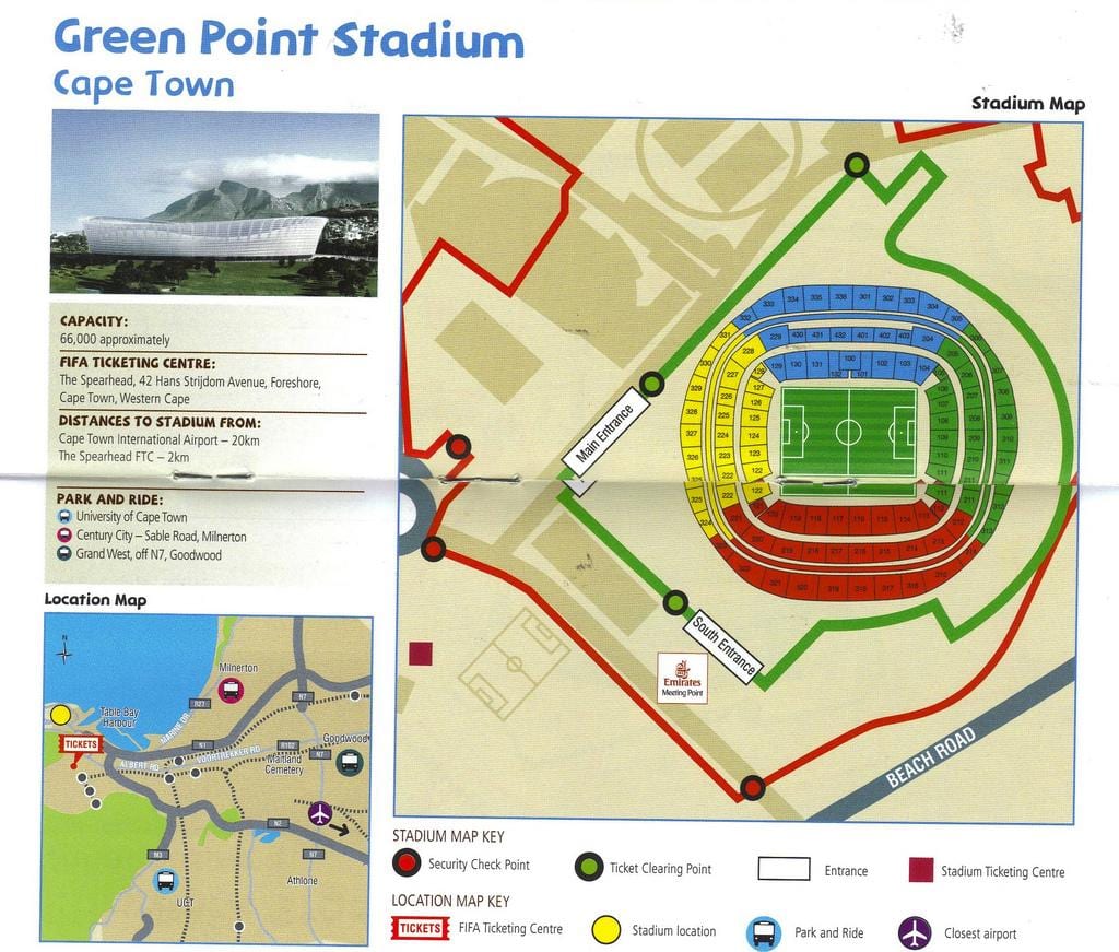 kaart van groenpunt stadion parkering