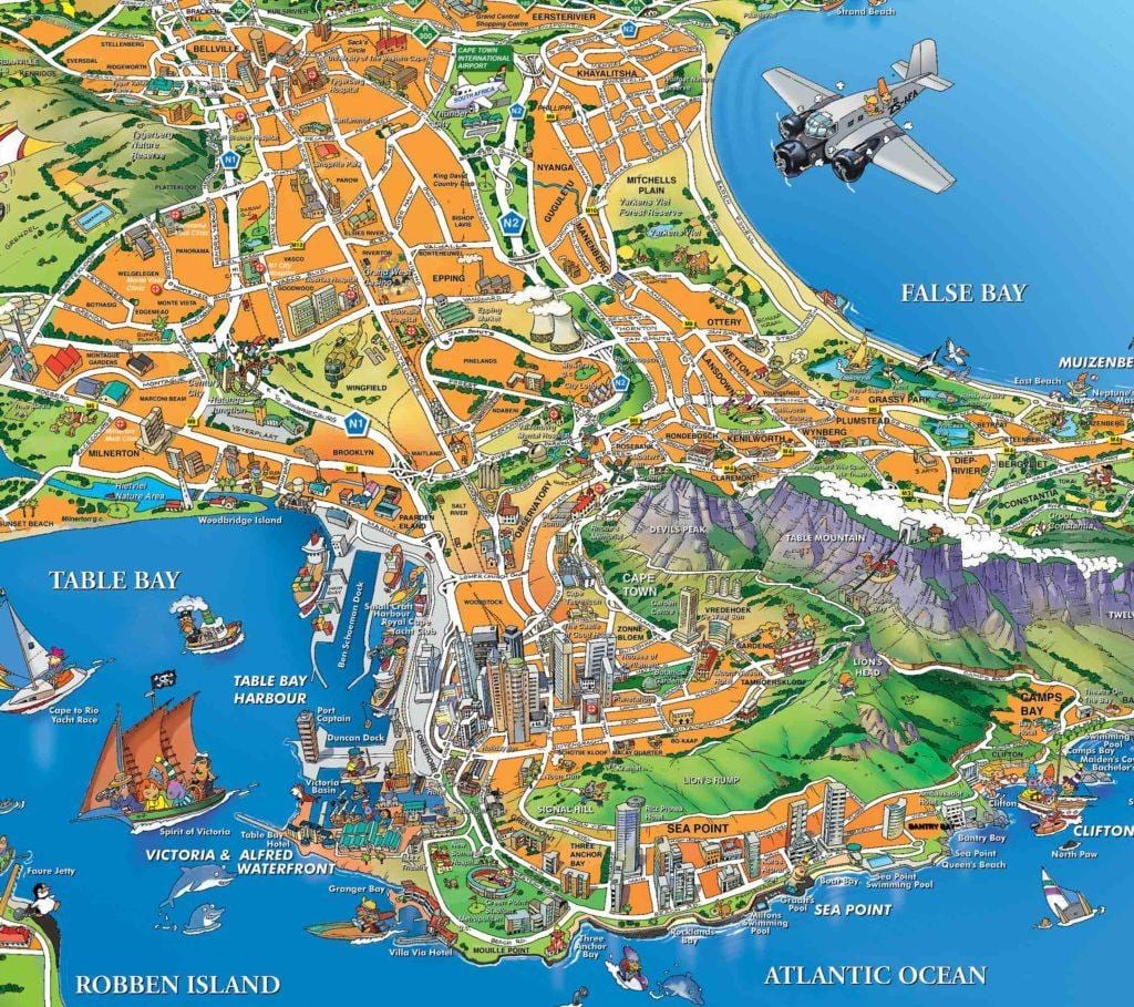 kaart van die Kaapstad-hawe