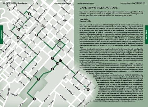Kaapstad loop toer kaart