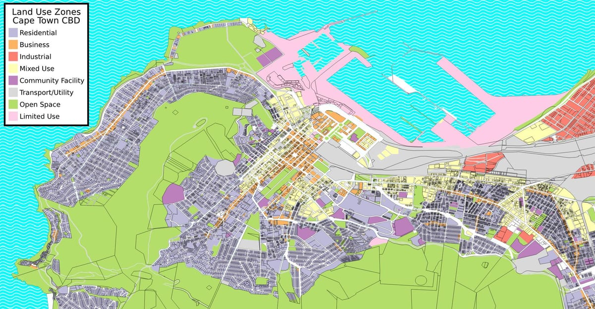 cbd Kaapstad kaart