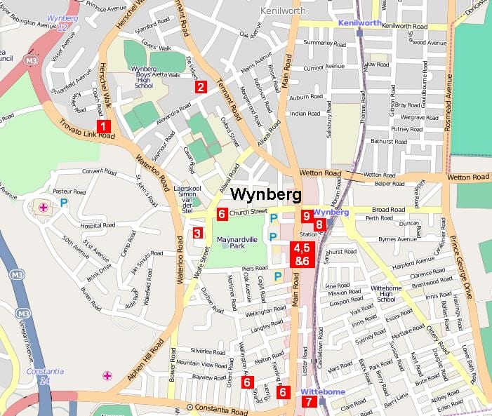  kaart van wynberg Cape Town