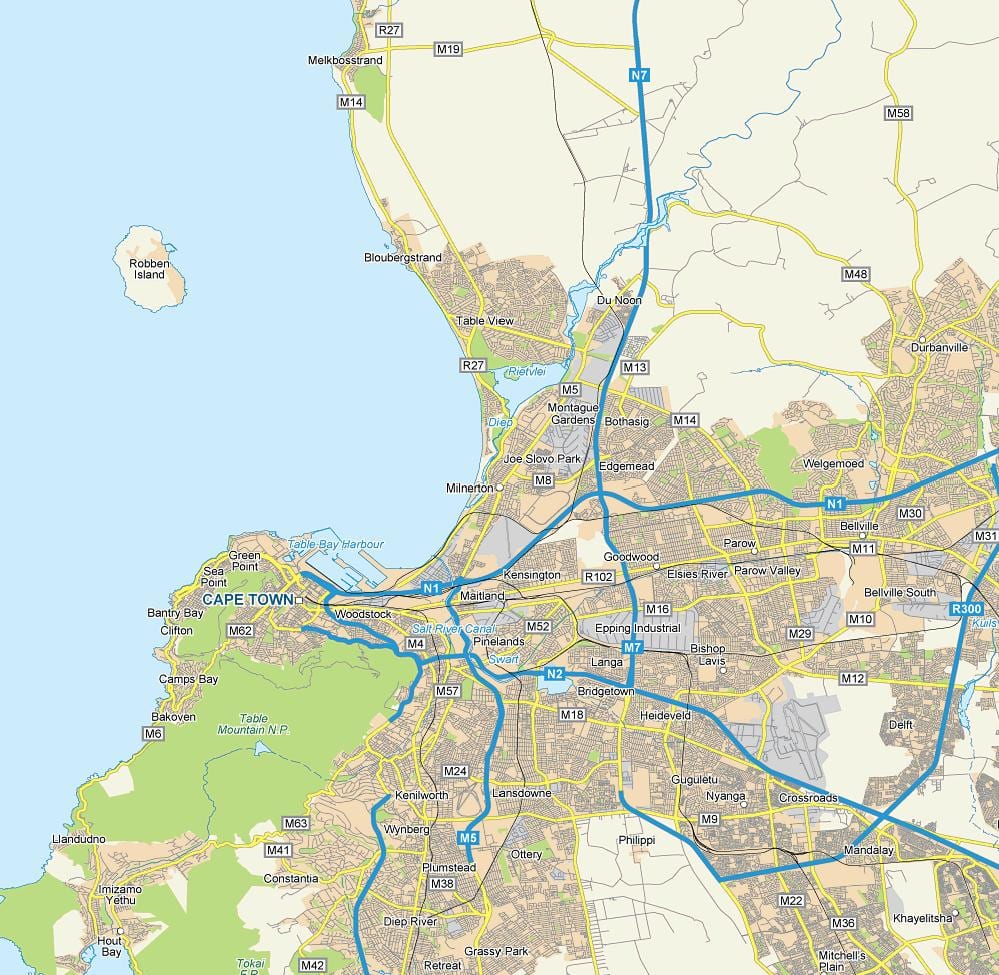 milnerton in Kaapstad kaart