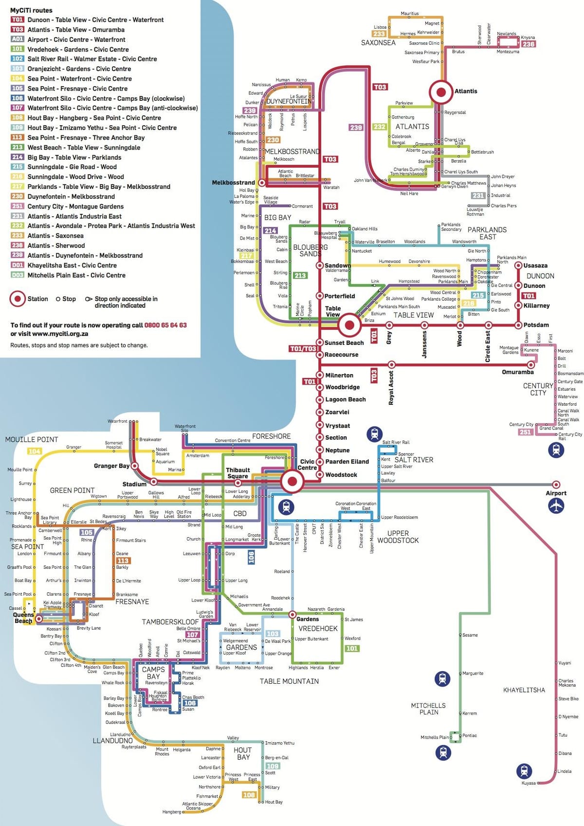 kaart van die myciti