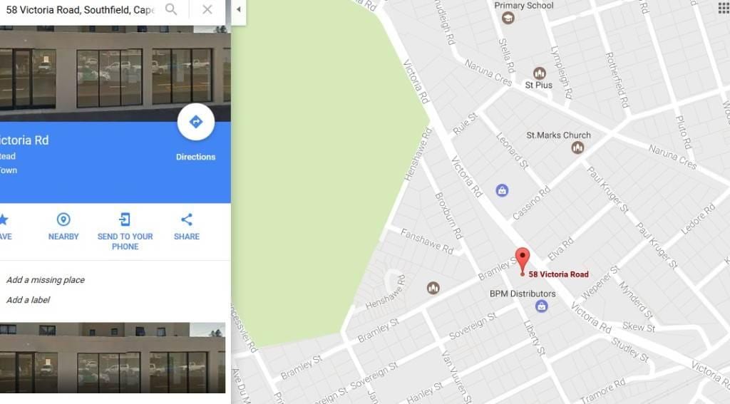 kaart van southfield Kaapstad